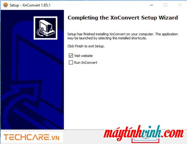 Nhớ tích vào ô Run XnConvert để chạy phần mềm