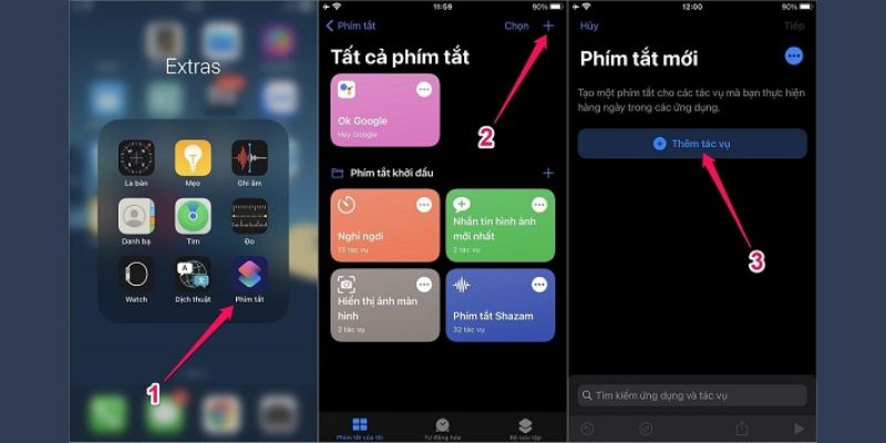 Đổi biểu tượng ứng dụng bằng Phím tắt (Shortcuts)